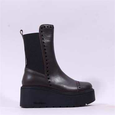 Marco Moreo Vale Platform Gusset Boot - Brown Leather